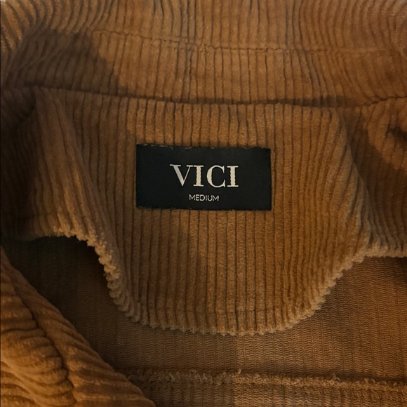 VICI women’s corduroy tan Moto jacket medium nwot - Picture 9 of 11